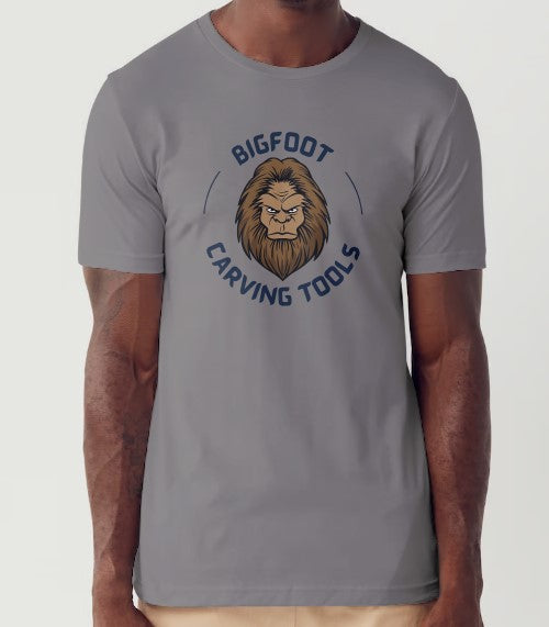Bigfoot Carving Tools T-Shirt, Dark Gray