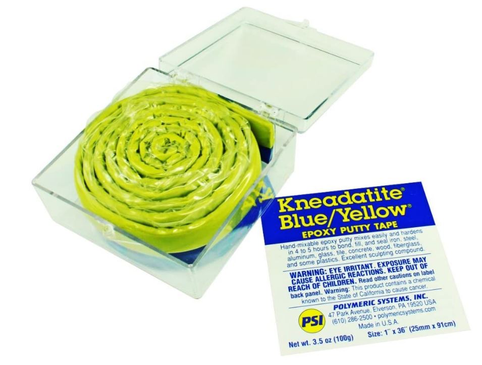1720103 - Kneadalite Blue/Yellow Epoxy Putty Tape, Bigfoot Carving Tools, LLC
